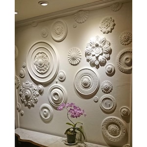Ekena Millwork CM17PRBRS Preston Ceiling Medallion, 17 1/2"OD
