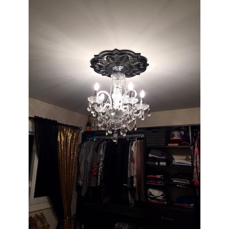 20 14OD x 1 12P Deria Ceiling Medallion Fits Canopies up to 6