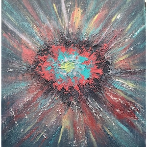 抽象アクリル画 60 x 60 (cm)