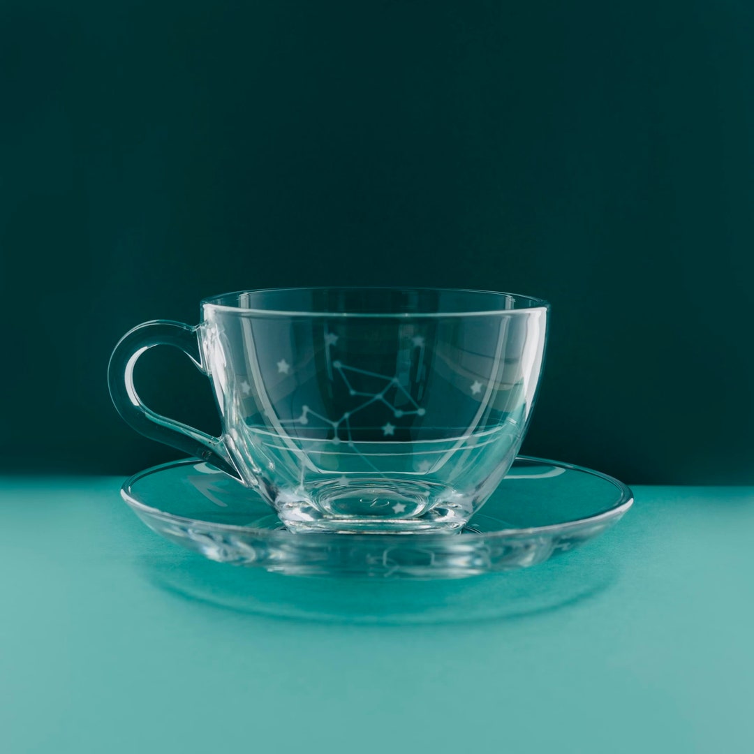 Zodiac Sign Tea Cup and Saucer Zodiac Tea Cup Astrological Etsy