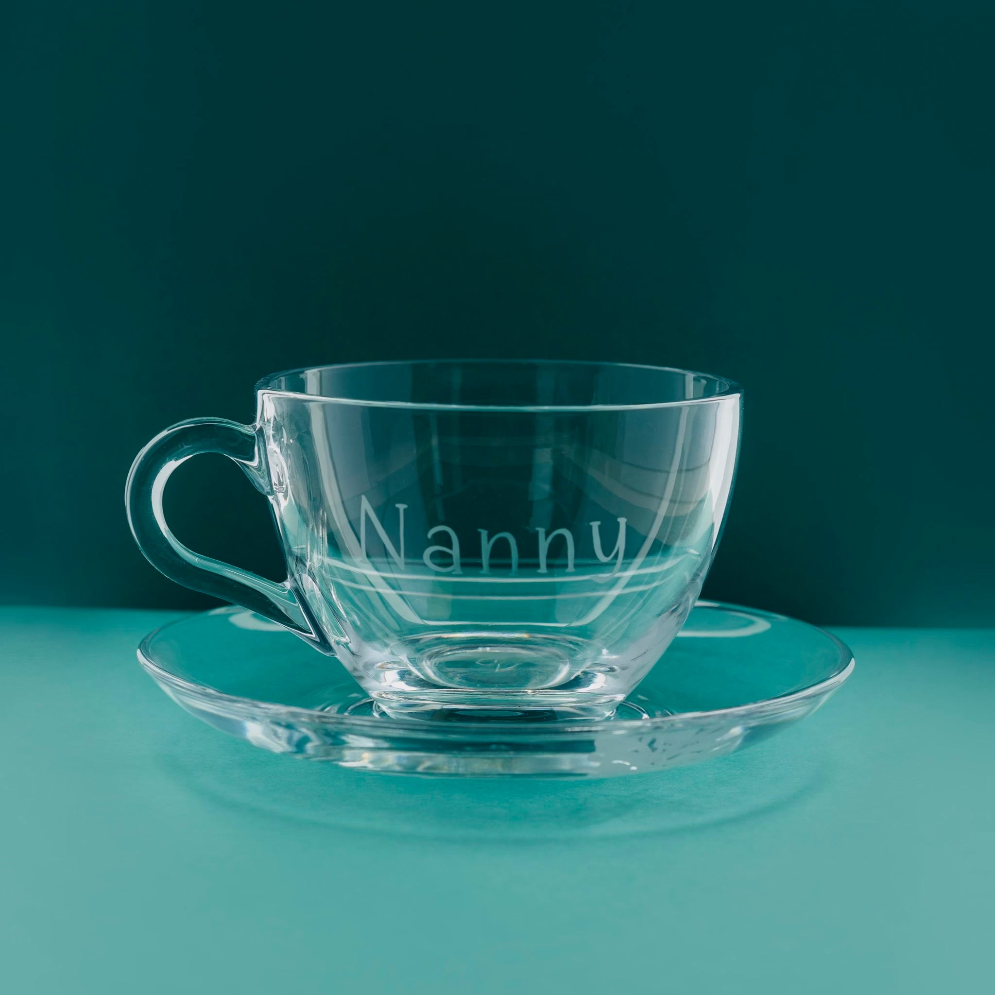 Personalised Glass Tea Cup and Saucer Perfect for Afternoon Etsy