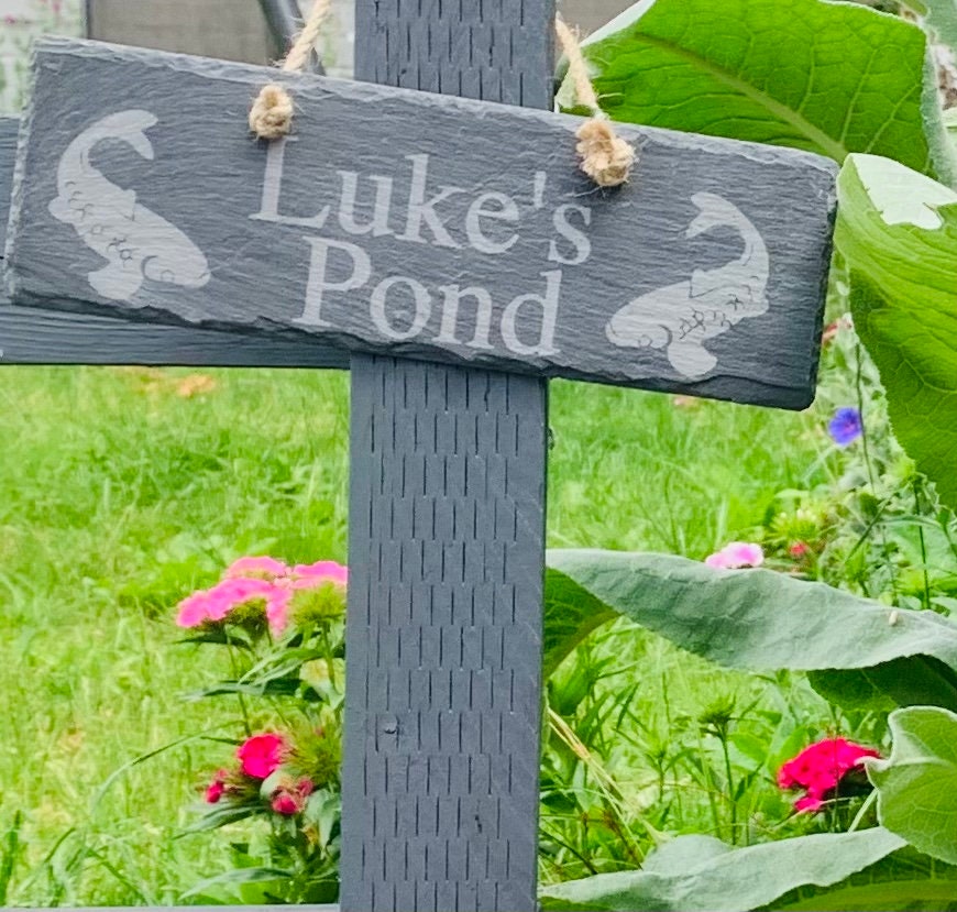 Personalised Slate SignPond Sign Gift for Dad Fathers Day Etsy