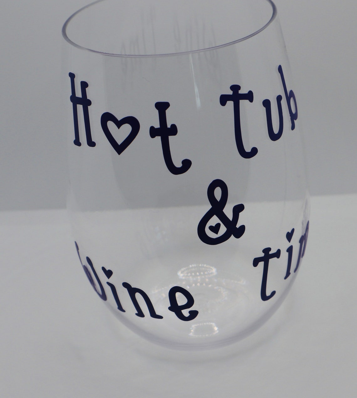 Hot Tub and Wine Time Shatter Proof Wine Glass Etsy