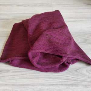 Baby girl blanket merino wool knitted, pink baby blanket for winter