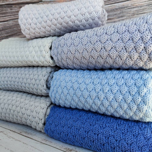 Knitted Baby Blanket Merino Wool Blanket Baby Boy Etsy