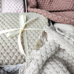 Knit baby blanket pure merino wool baby blanket, luxury baby wrap blanket
