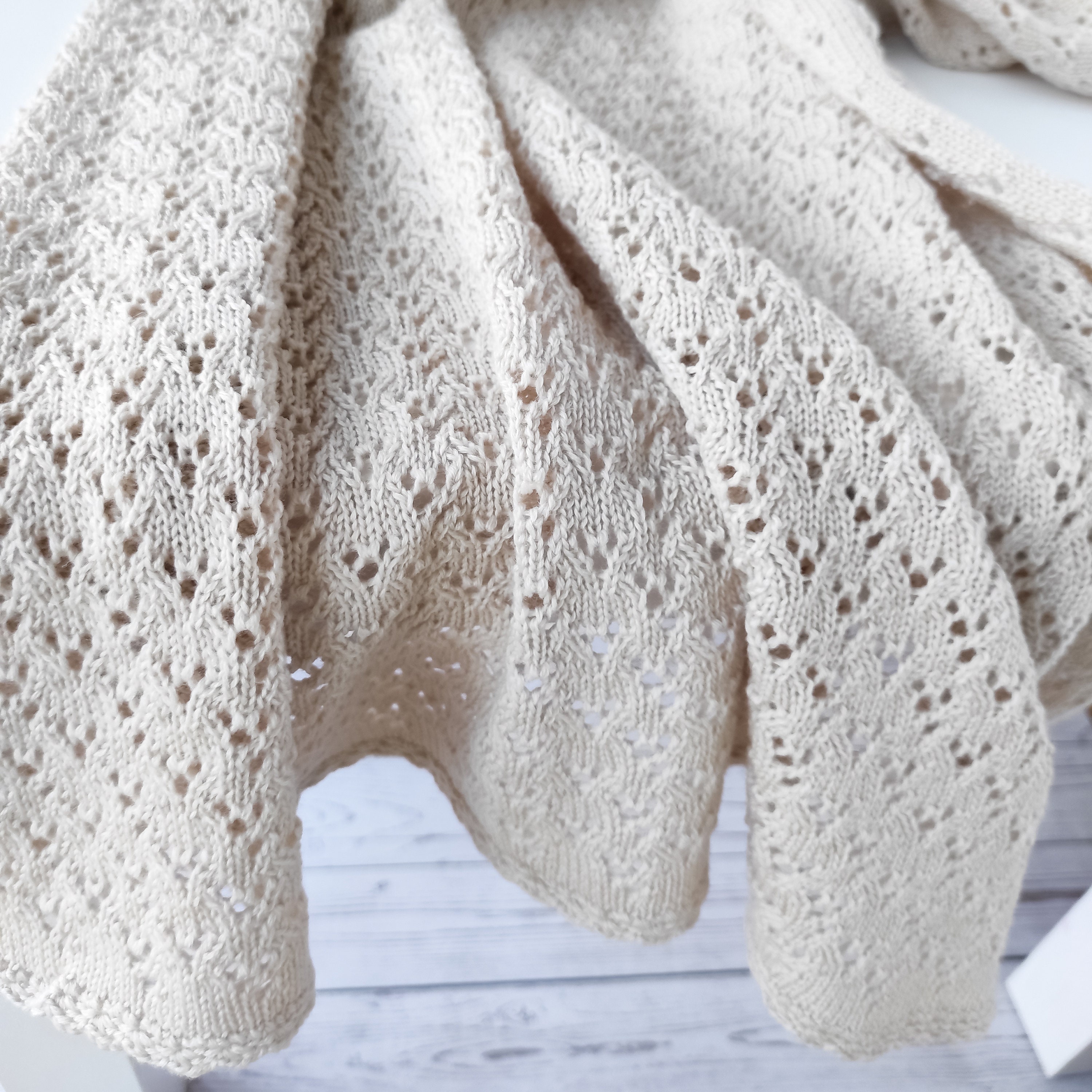 Pointelle Baby Blanket Merino Wool Knit Luxury Heirloom | Etsy