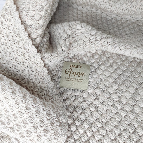 Personalized baby blanket merino wool, personalized baby stroller blanket with name