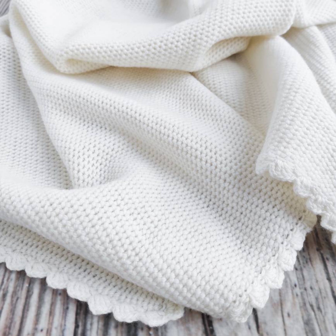 Merino Baby Blankets White Knit Baby Blanket Wool Etsy