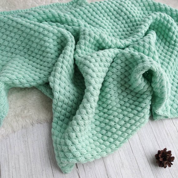mint green baby blanket