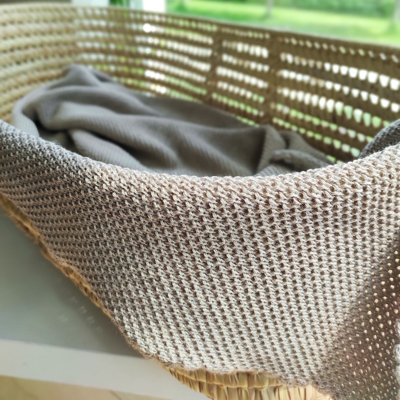 Luxury Baby Blanket Knitted of Soft Merino Wool Minimalist Etsy
