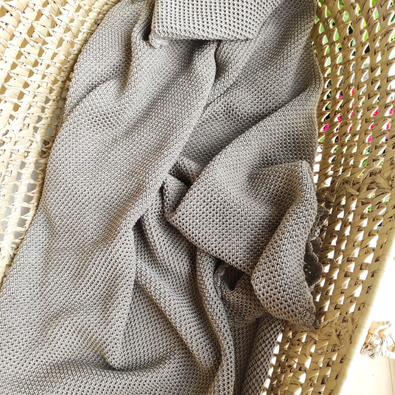 Luxury Baby Blanket Knitted of Soft Merino Wool Minimalist Etsy