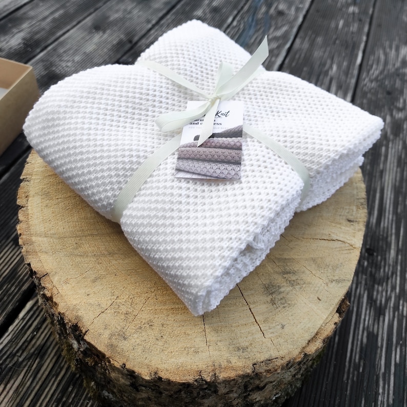 Luxury Baby Blanket Knitted of Soft Merino Wool Minimalist Etsy