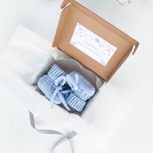 Merino Wool Baby Booties: Hand Knit Newborn Gift