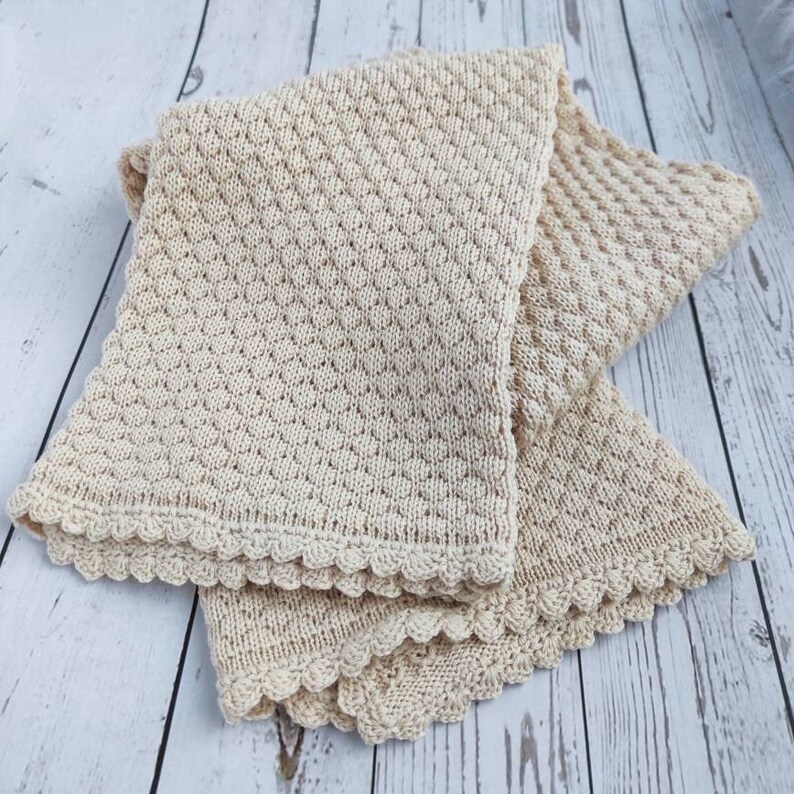 Knit Merino Wool Baby Blanket Grey Baby Blanket Baby Cot Etsy