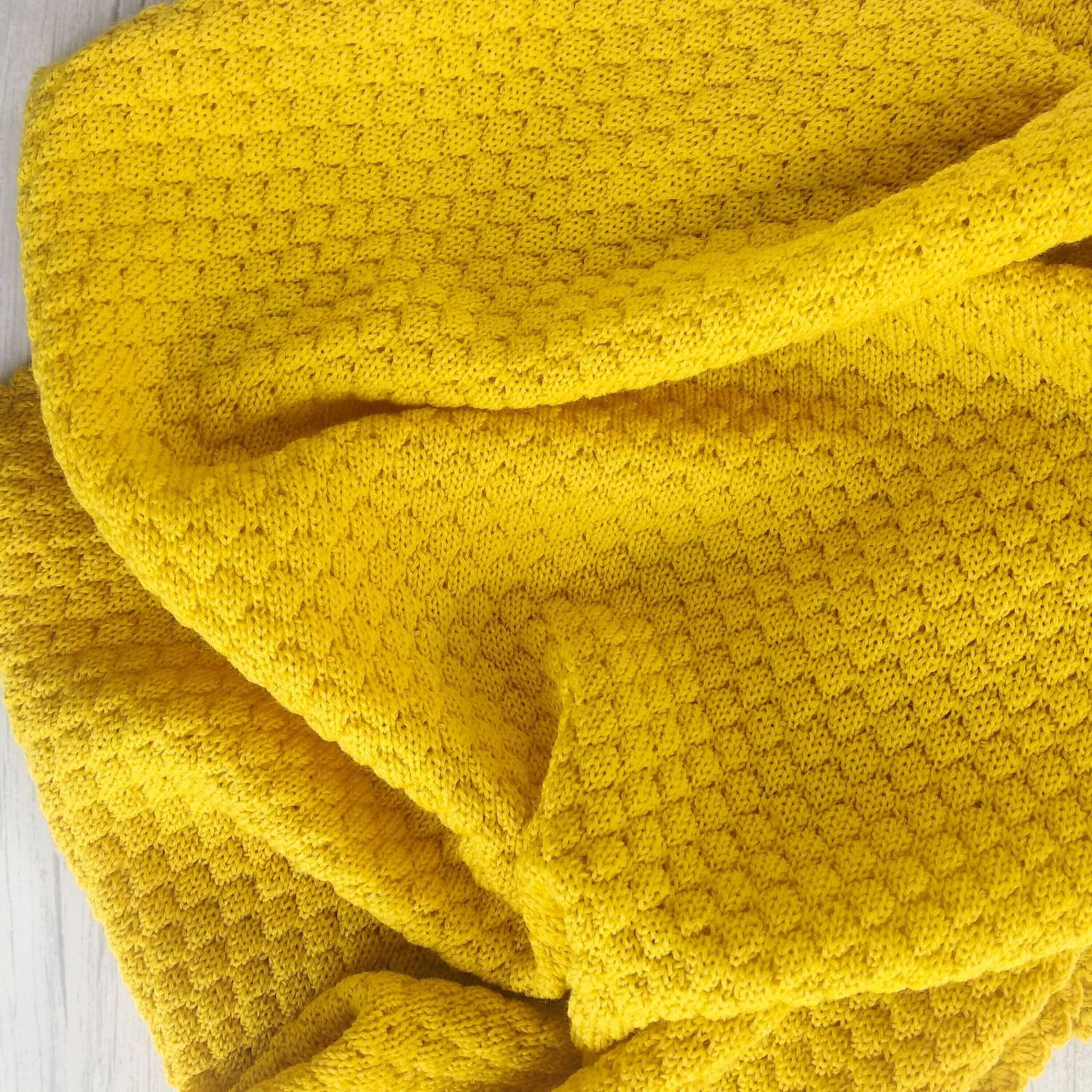 Yellow Baby Blanket Wool Baby Blanket Knit Throw Blanket | Etsy