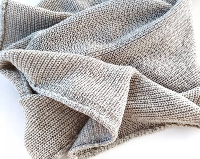 Ivory Baby Blanket Merino Wool, Chunky Knit Baby Blanket for Newborn Etsy