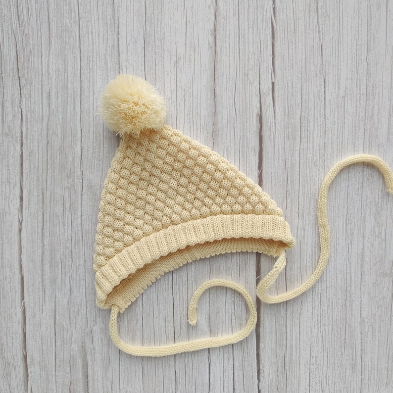 Baby Pixie Hat Knit Newborn Hat Merino Wool Etsy
