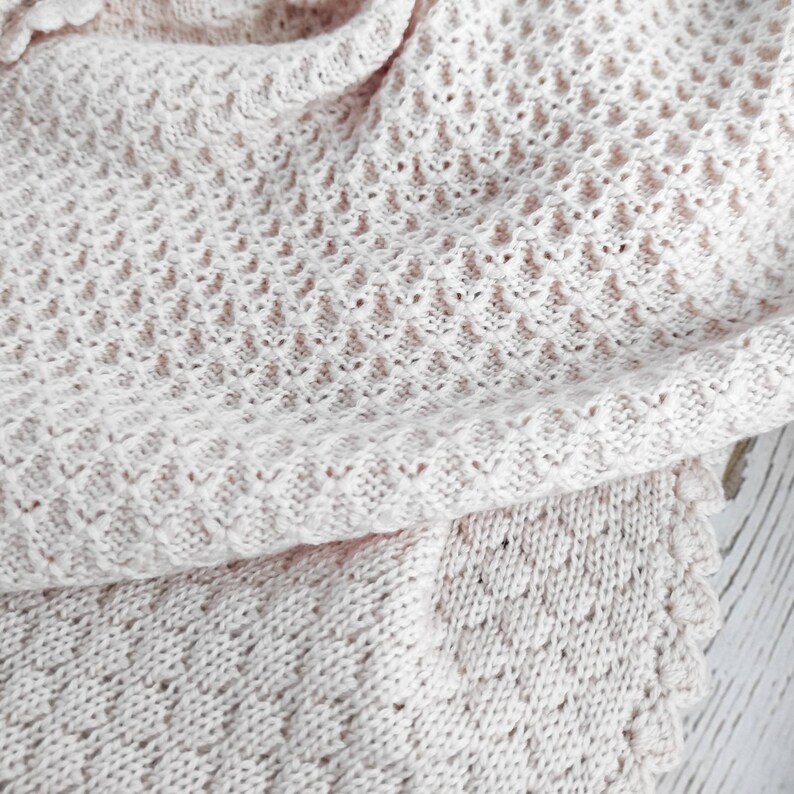 Merino wool baby blanket unisex knitted baby stroller blanket Etsy