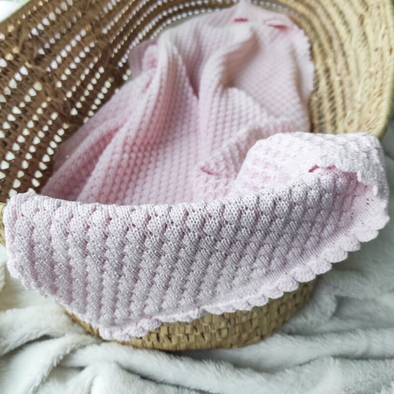 New Baby Gift Baby Blanket Knitted of Soft Merino Wool Etsy