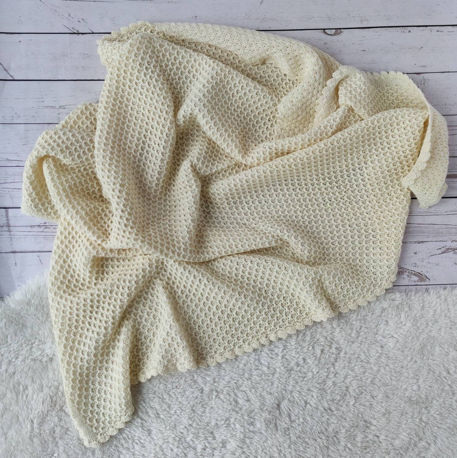 Soft baby blanket knit merino wool unisex baby travel blanket Etsy