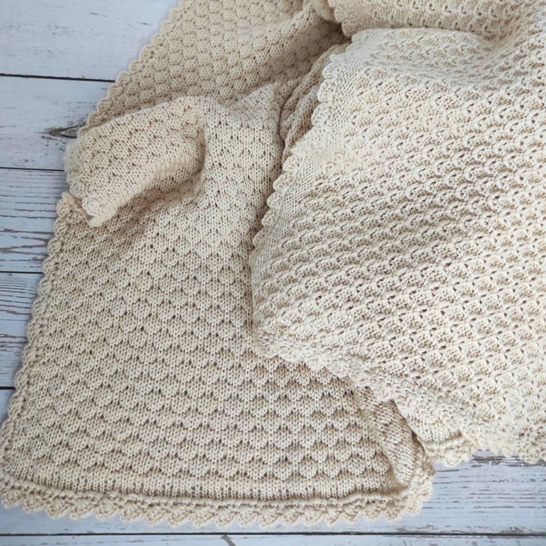 Knit Merino Wool Baby Blanket Grey Baby Blanket Baby Cot Etsy