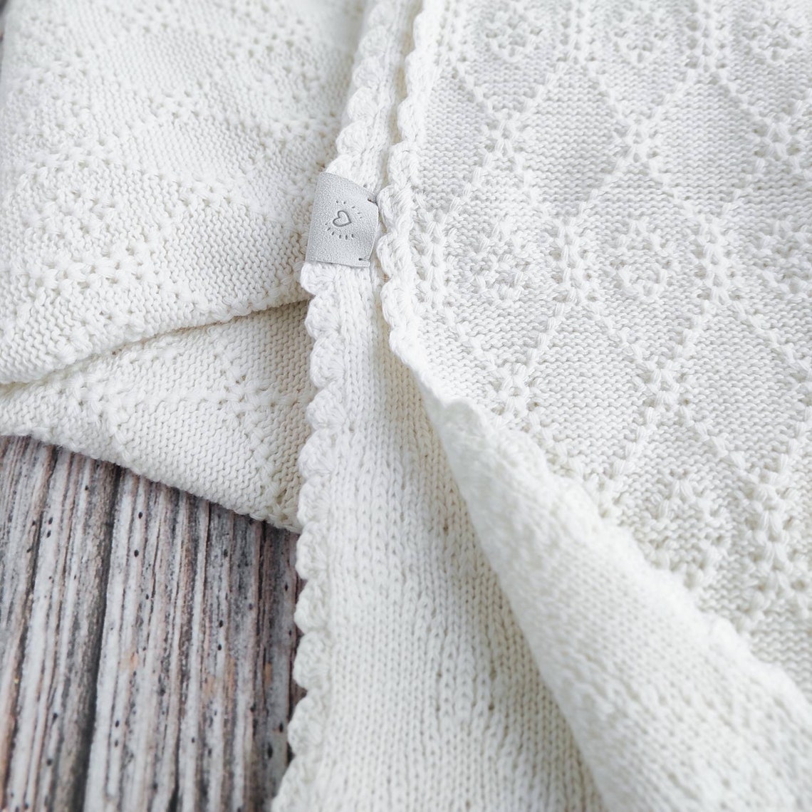 Merino Baby Blankets White Knit Baby Blanket Wool Etsy