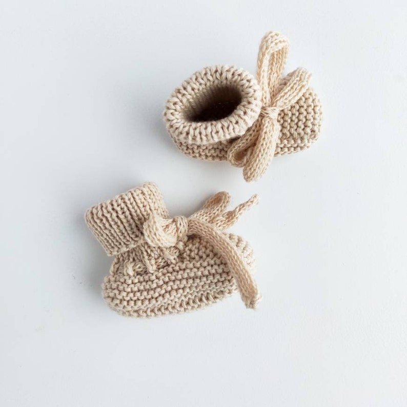Gender Neutral Baby Booties Merino Wool Knitted Socks Newborn - Etsy