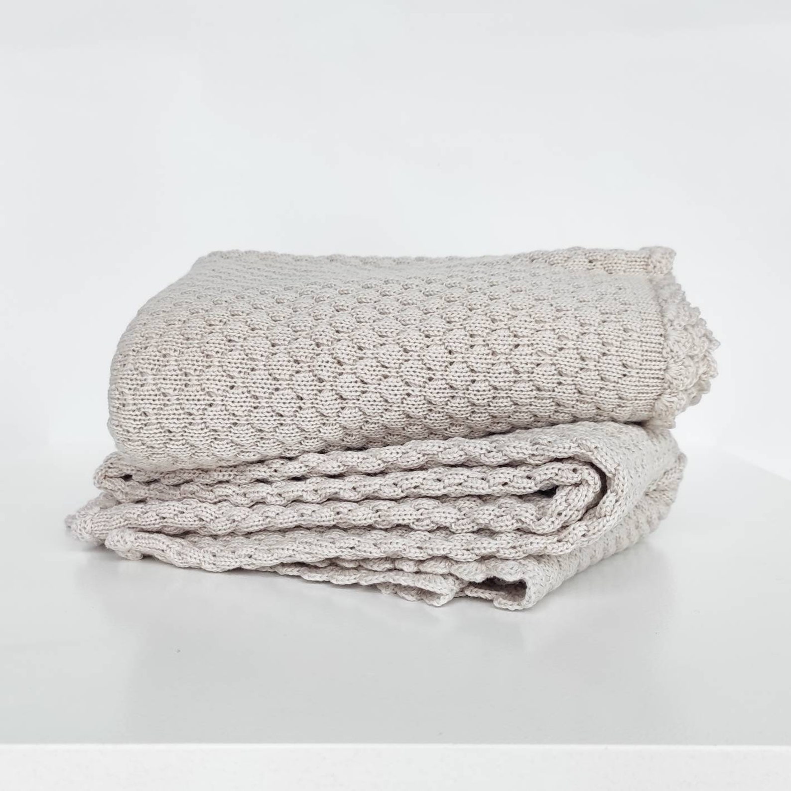 Brown Baby Blanket Knitted of Merino Wool Gender Neutral Baby Etsy