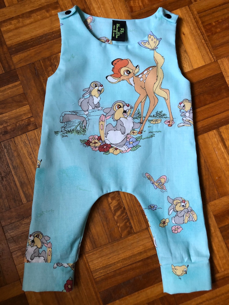 Gorgeous Vintage handmade Bambi baby harem romper playsuit size EU 6268-36 Months