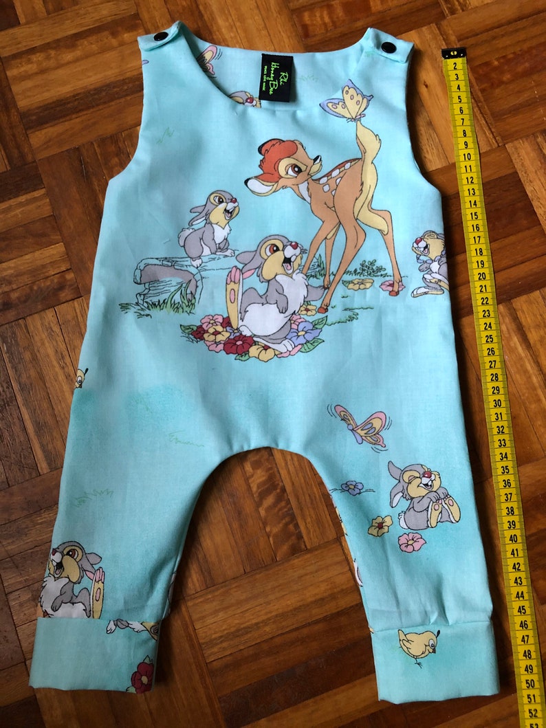 Gorgeous Vintage handmade Bambi baby harem romper playsuit size EU 6268-36 Months
