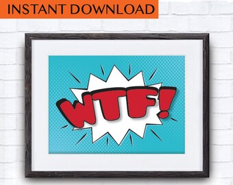 Wtf Sign Etsy