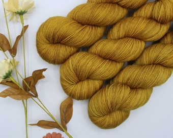 Hand-dyed skein - Fingering - Merino Sw or Merino sw and Nylon - 100 g / 400 ~ 425 m - Golden honey