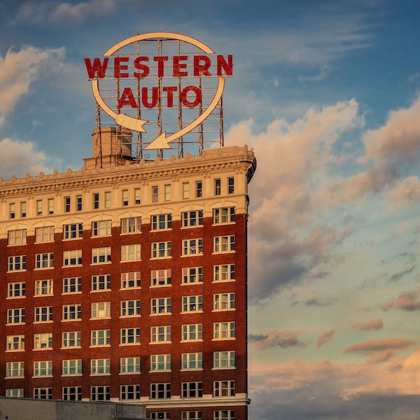 Western Auto at Sunset