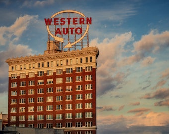 Western Auto at Sunset