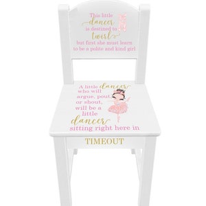 Professionally Printed, Children&#39;s Chair, Girl&#39;s Inspirational Chair, Personalized Nursery Chair, Nursery Decor, Time out Chair, Good Girl