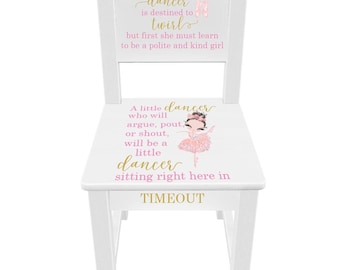Professionally Printed, Children's Chair, Girl's Inspirational Chair, Personalized Nursery Chair, Nursery Decor, Time out Chair, Good Girl