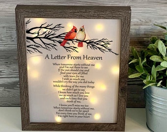 When Tomorrow Starts Without, Sympathy Gift, Memorial Frame, Keepsake, Memory Frame, Bereavement Gift, Sympathy Frame,  Memorial Shadow Box,