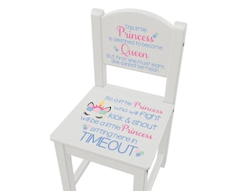 Professionally Printed, Children's Chair, Girl's Inspirational Chair, Personalized Nursery Chair, Nursery Decor, Time out Chair, Good Girl