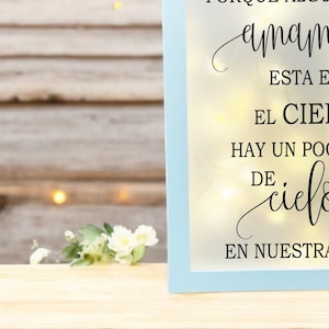 Porque Alguien Que Amamos, Regalo de Simpatía en Español, Marco Conmemorativo, Recuerdo, Regalo Conmemorativo en Español, Duelo, Caja de Sombras Conmemorativa