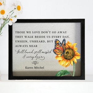 11x14 Keepsake Box, Those We Love Don&#39;t Go Away, Sympathy Gift, Memorial Frame, Keepsake, Memory Frame, Bereavement Gift, Sympathy Frame,