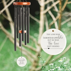 The Loss Was Immeasurable Memorial,  Memorial Chime, Sympathy Dad, Mom, Family Gift For Loss, Memorial Wind Chime, Custom In Loving Memory