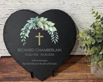 Garden Stone, May God Keep You,  Sympathy Gift, Slate Grave Marker, Keepsake, Remembrance, Bereavement Gift, Loss of a Loved One,