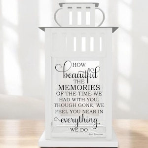 Personalized Loss Memorial Lantern | Custom Bereavement Gifts | Mom Sympathy Lantern | Memorial Gifts | Grief Gift | Loss Dad Lantern