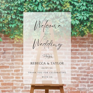 Custom Wedding Welcome Sign, Photo Welcome Sign Reception, Frosted Acrylic Wedding Welcome Sign, Acrylic Welcome Sign, Wedding Signage