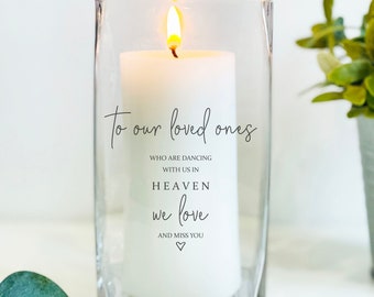 Wedding Memorial Candle For Loss Of Loved One, Wedding Candle, Memorial Memorial Sign, Prayer Candle For Wedding, In Memory Wedding Candle