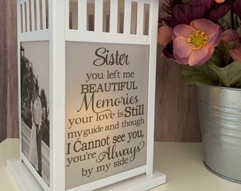 Sympathy In Loving Memory Bereavement Gift for Grieving Sister or Brother Sister Memorial Keychain or Purse Clip