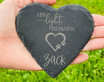 Personalized pet memorial stone, Engraved dog memorial slate, Engraved cat memorial slate, Pet memorial plaque with names, Memorial Gift