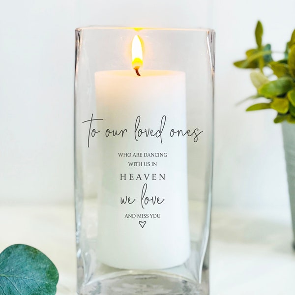 Wedding Memorial Candle For Loss Of Loved One, Wedding Candle, Memorial Memorial Sign, Prayer Candle For Wedding, In Memory Wedding Candle