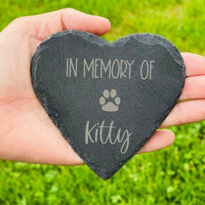 Gepersonaliseerde gedenksteen huisdier, gegraveerde leisteen hond, gegraveerde gedenksteen kat, gedenkplaat huisdier met namen, herdenkingscadeau